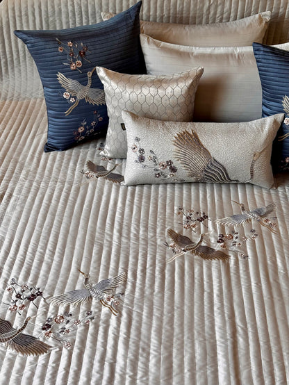 The Light Grey Bird Bedding Set
