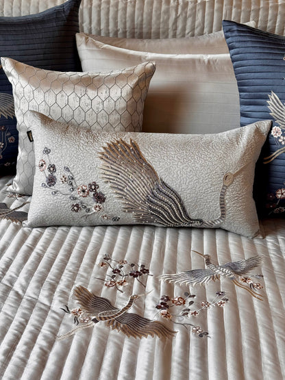 The Light Grey Bird Bedding Set