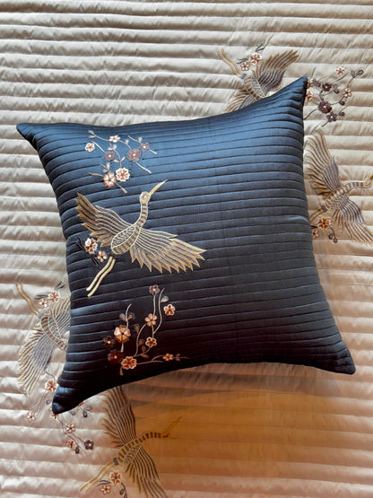 The Deep Blue Bird Cushion