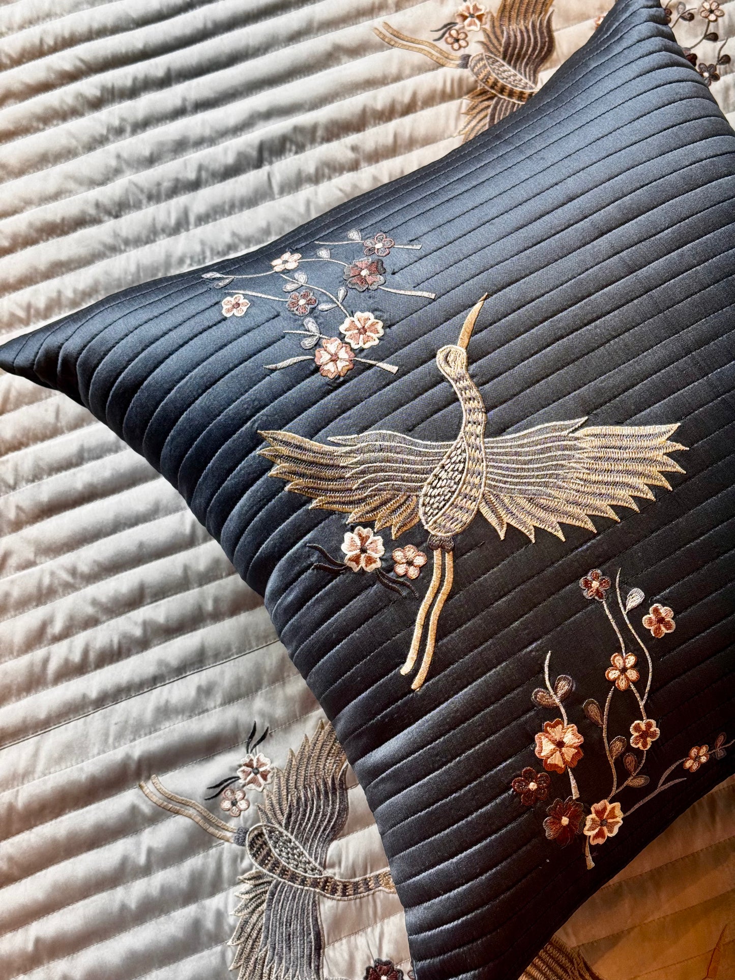 The Deep Blue Bird Cushion