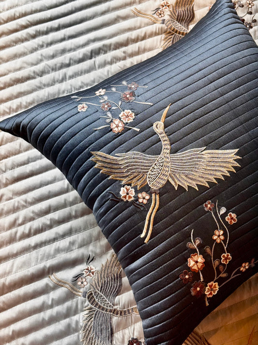 The Deep Blue Bird Cushion