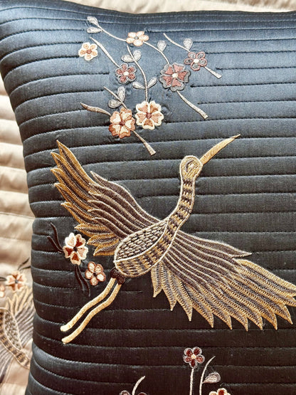 The Deep Blue Bird Cushion