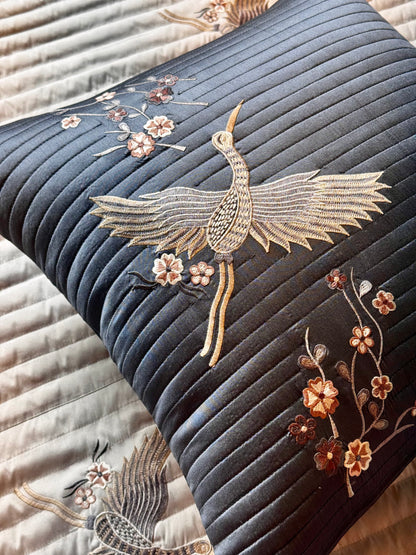 The Deep Blue Bird Cushion