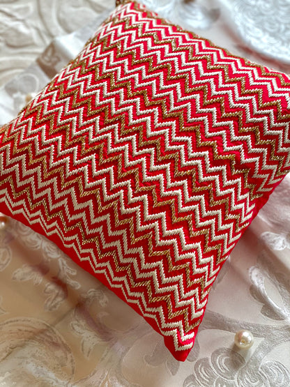 THE CRIMSON SERPENTI CUSHION COVER