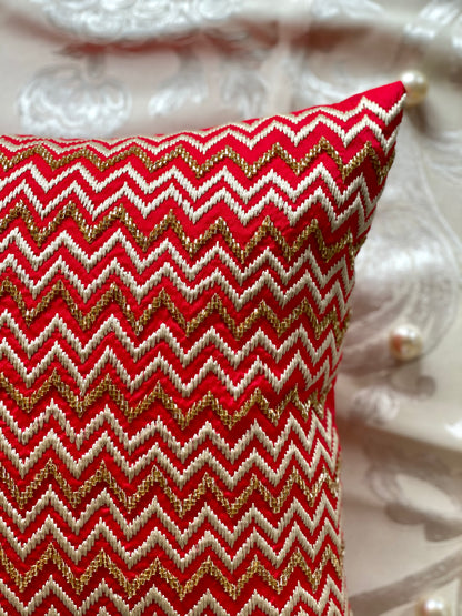 THE CRIMSON SERPENTI CUSHION COVER
