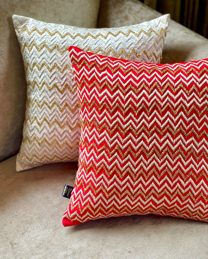 THE CRIMSON SERPENTI CUSHION COVER