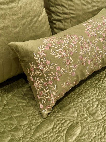 The Soft Green Suede Bedding Set