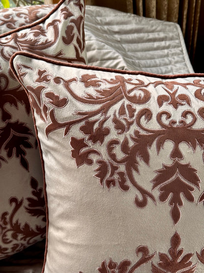 The Jannat Applique Work Cushion Cover