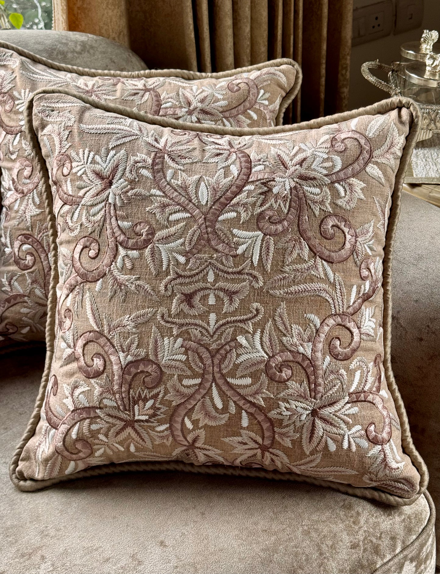 The Firdous Bagh Cushion Cover