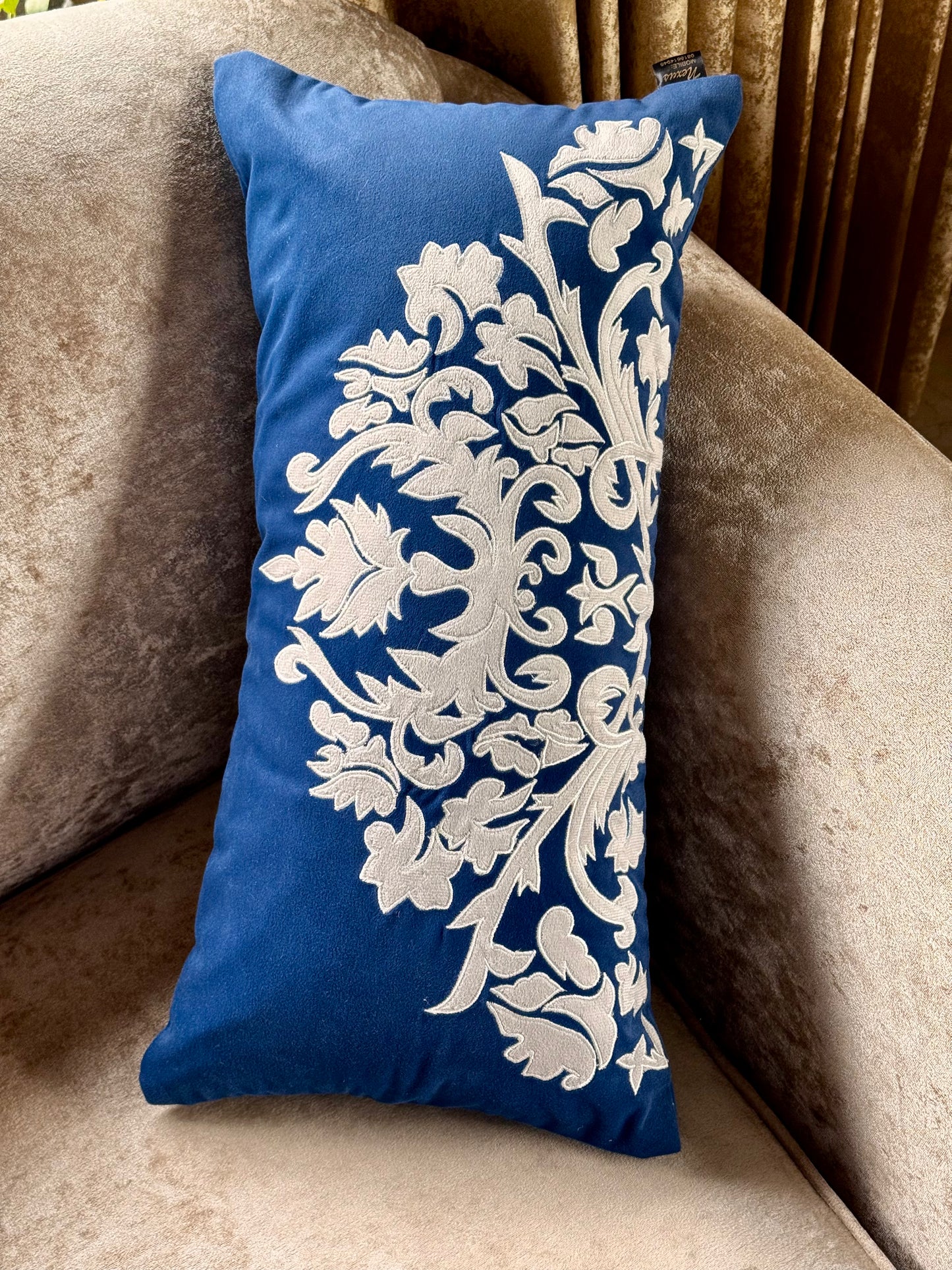 The Blue Applique Lumbar (With Insert)