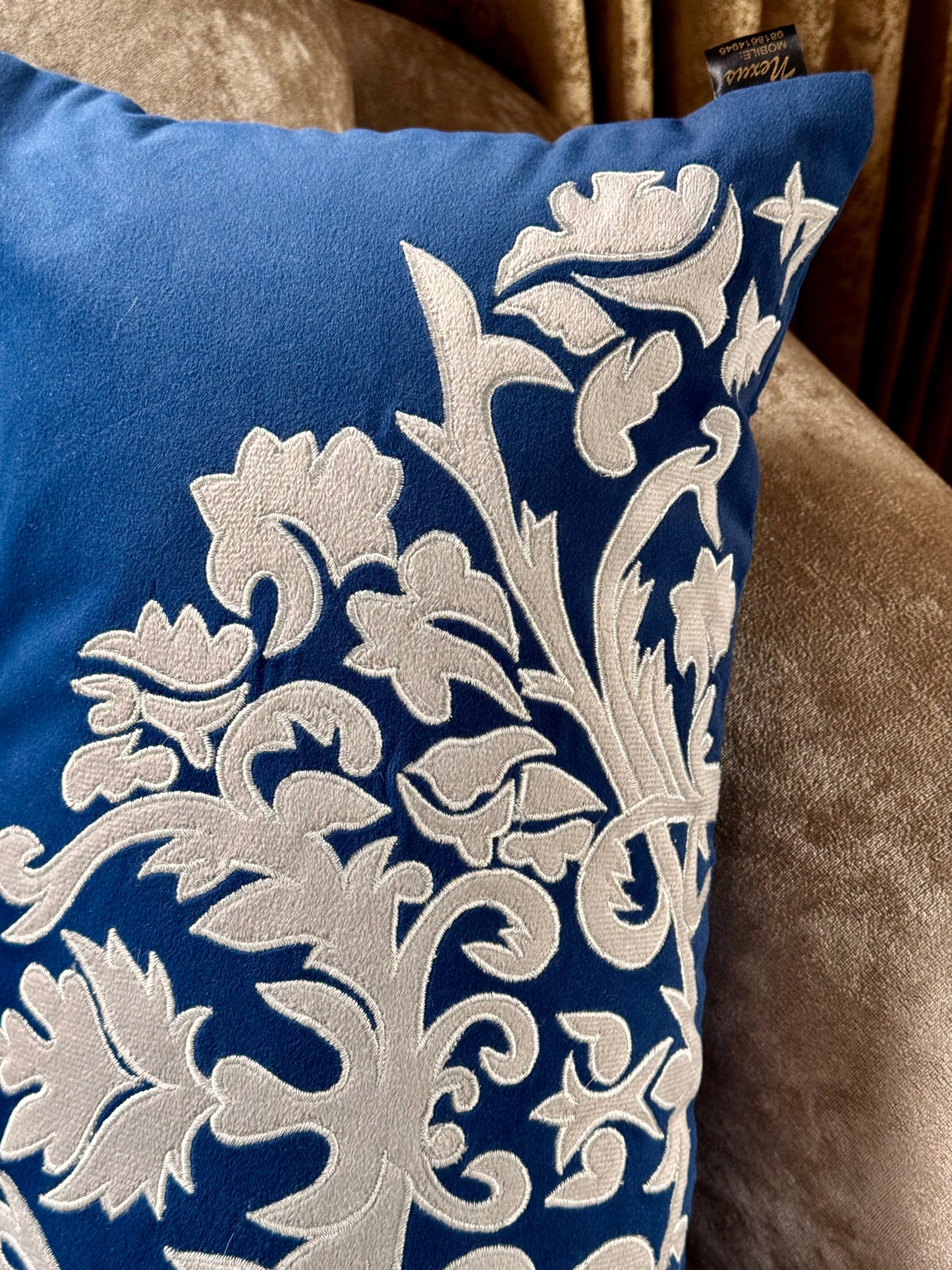 The Blue Applique Lumbar (With Insert)