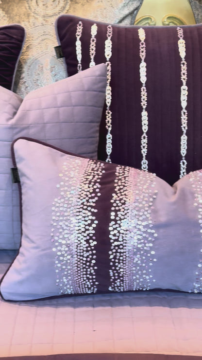 The Plum Suede Pleat Bedding Set