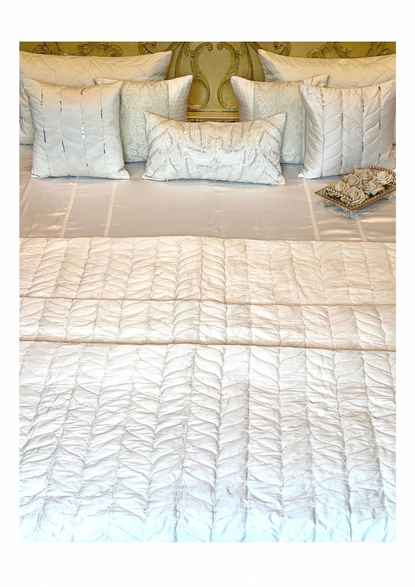 Moonstone Pure Satin Quilt Set