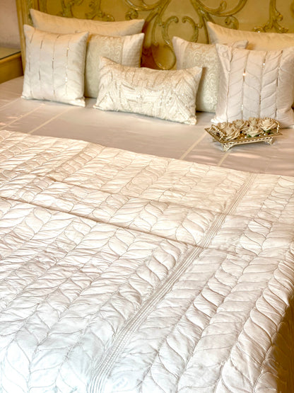 Moonstone Pure Satin Quilt Set