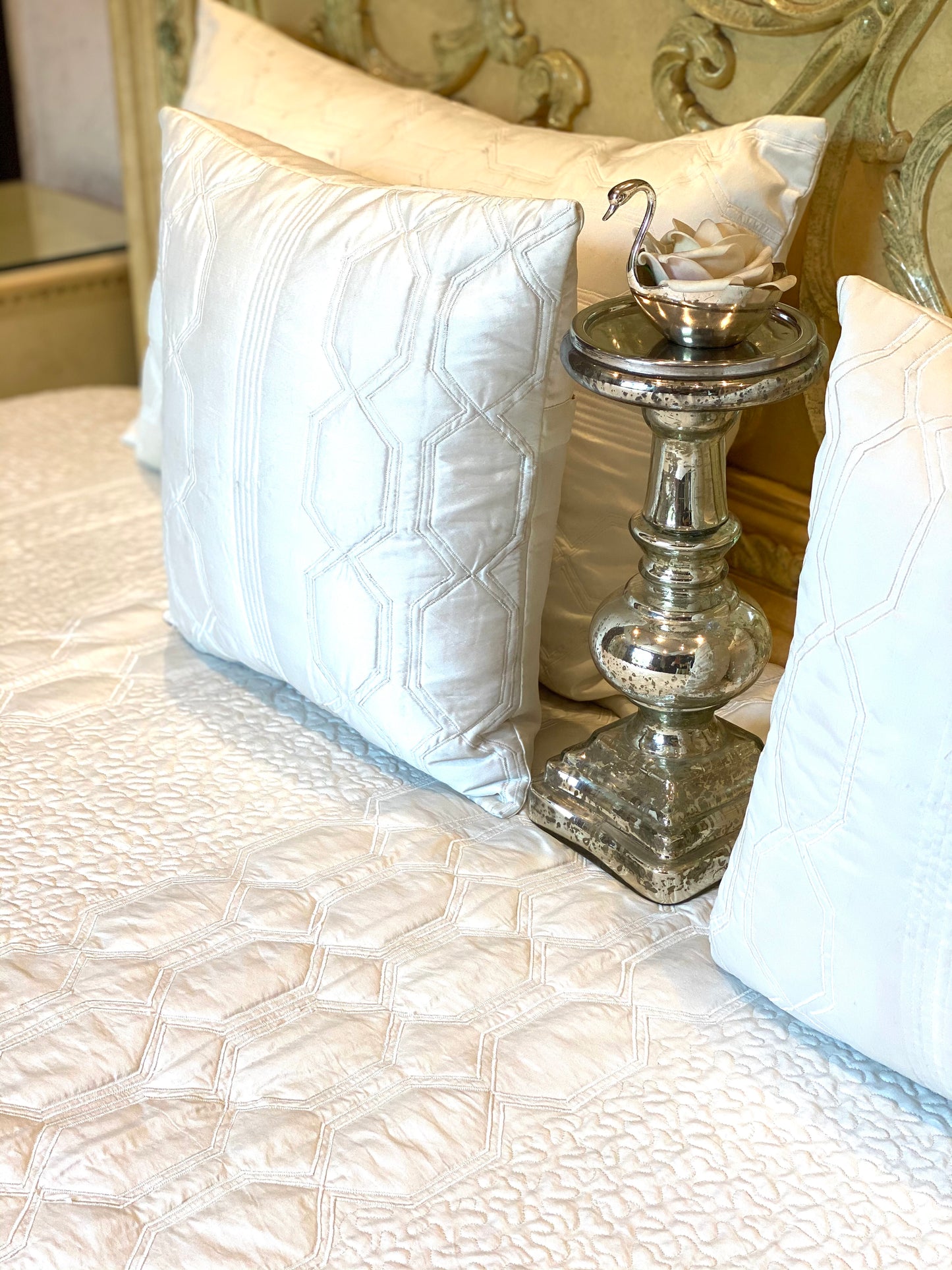 The Crystal Quilted Bedding Set