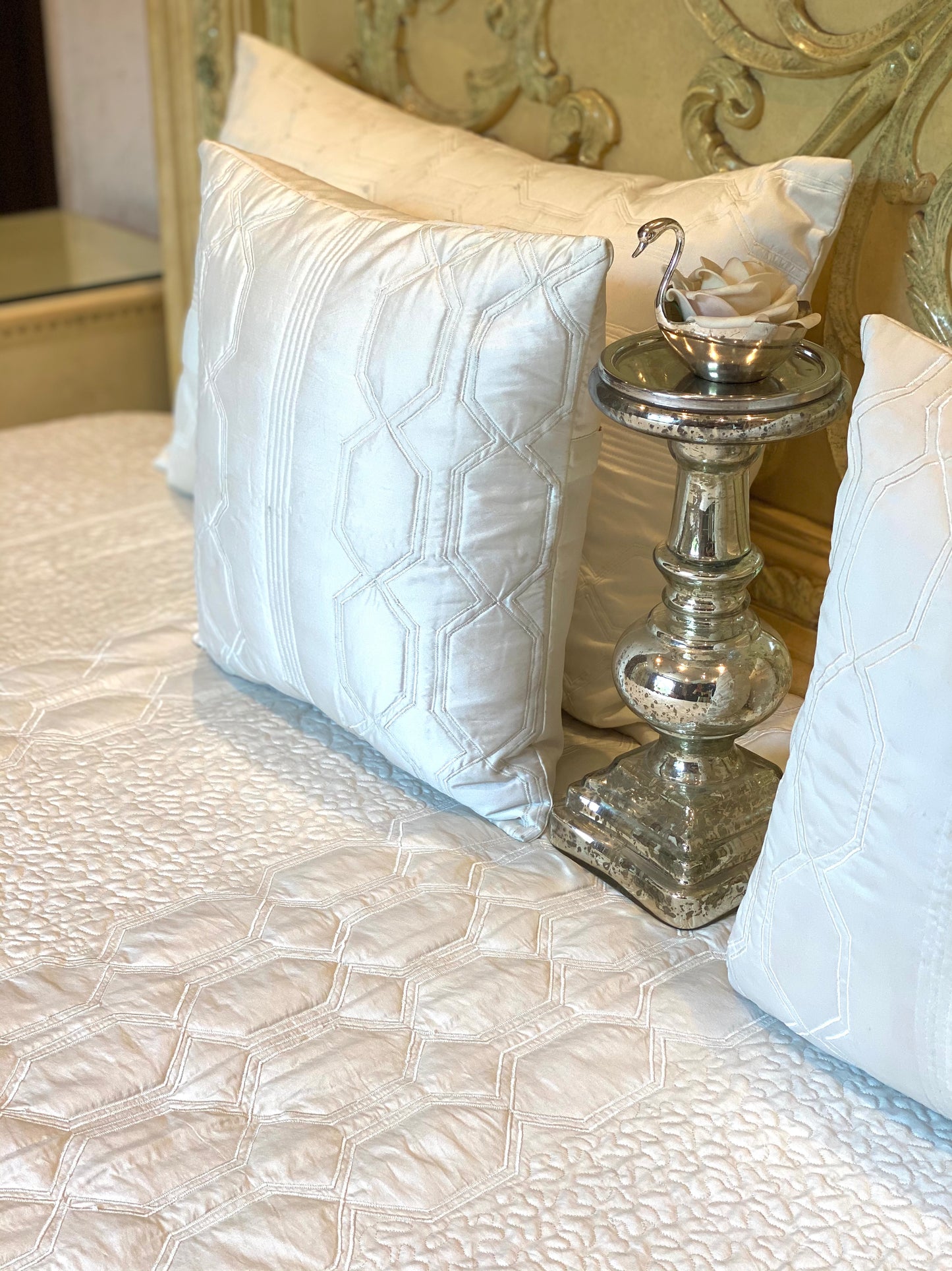 The Crystal Quilted Bedding Set