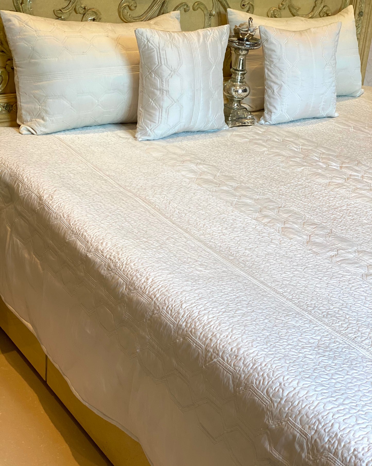 The Crystal Quilted Bedding Set